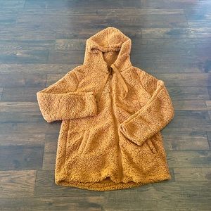 Zip up fluffy hoodie